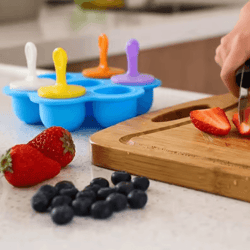 frostfun silicone popsicle mold tray reusable ice cream maker for kids & family diy treats