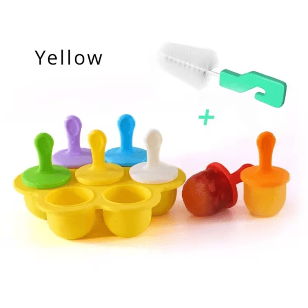 FrostFun Silicone Popsicle Mold Tray Reusable Ice Cream Maker For Kids Family DIY Treats 9