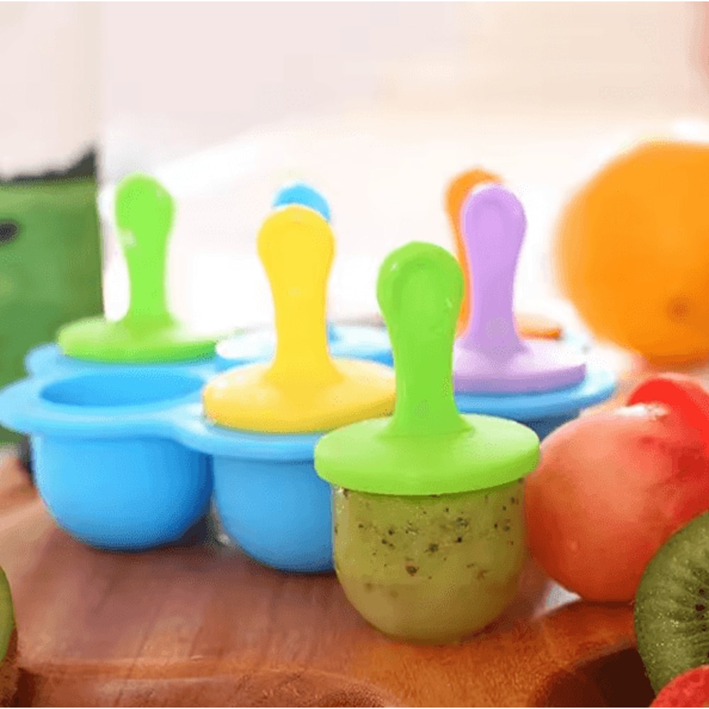 FrostFun Silicone Popsicle Mold Tray Reusable Ice Cream Maker For Kids Family DIY Treats 1