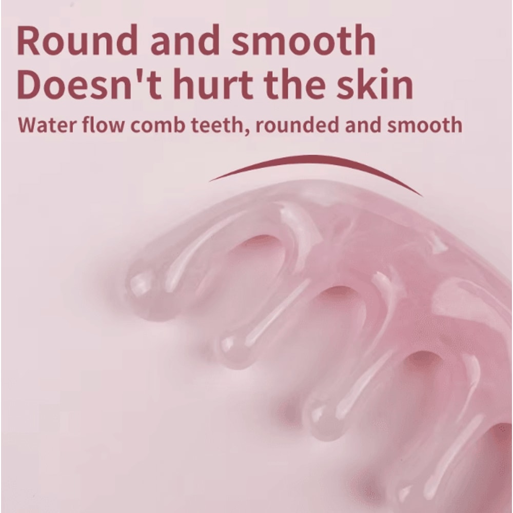 ZenPulse FiveTooth Meridian Massage Comb Wooden Gua Sha Scalp Head Relaxation Tool Portable 1