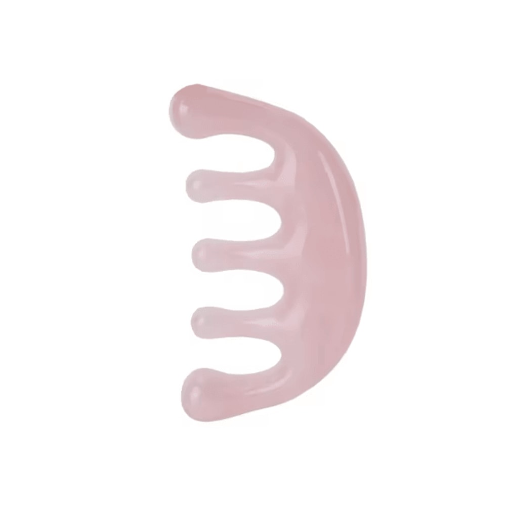 ZenPulse FiveTooth Meridian Massage Comb Wooden Gua Sha Scalp Head Relaxation Tool Portable 5