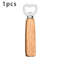 BarEdge Wooden Handle Bottle Opener Stainless Steel HeavyDuty Bartender Tool For Beer Soft Drinks 5