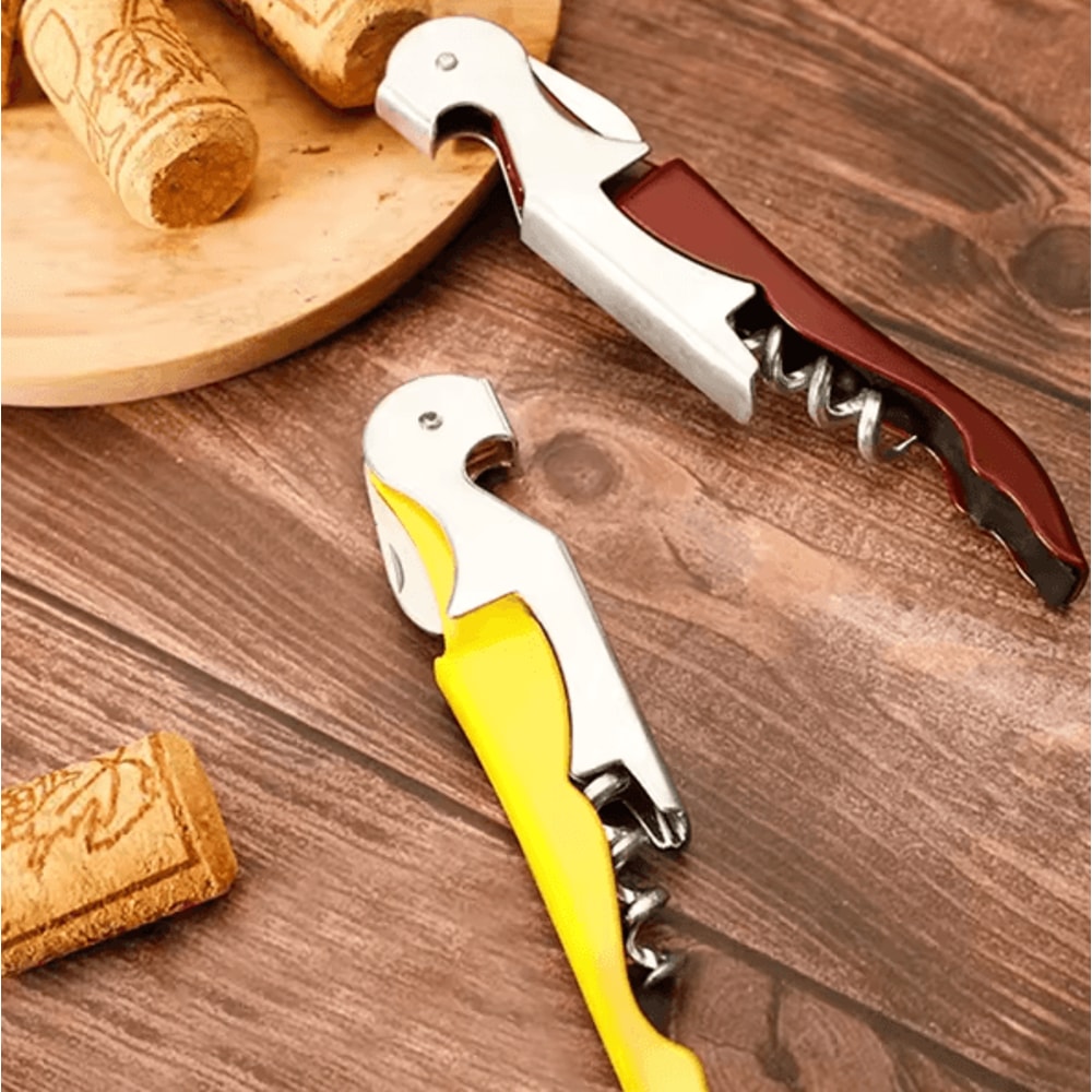 VinoEase 3in1 MultiFunction Wine Beer Bottle Opener With Corkscrew Foil Cutter Portable 2