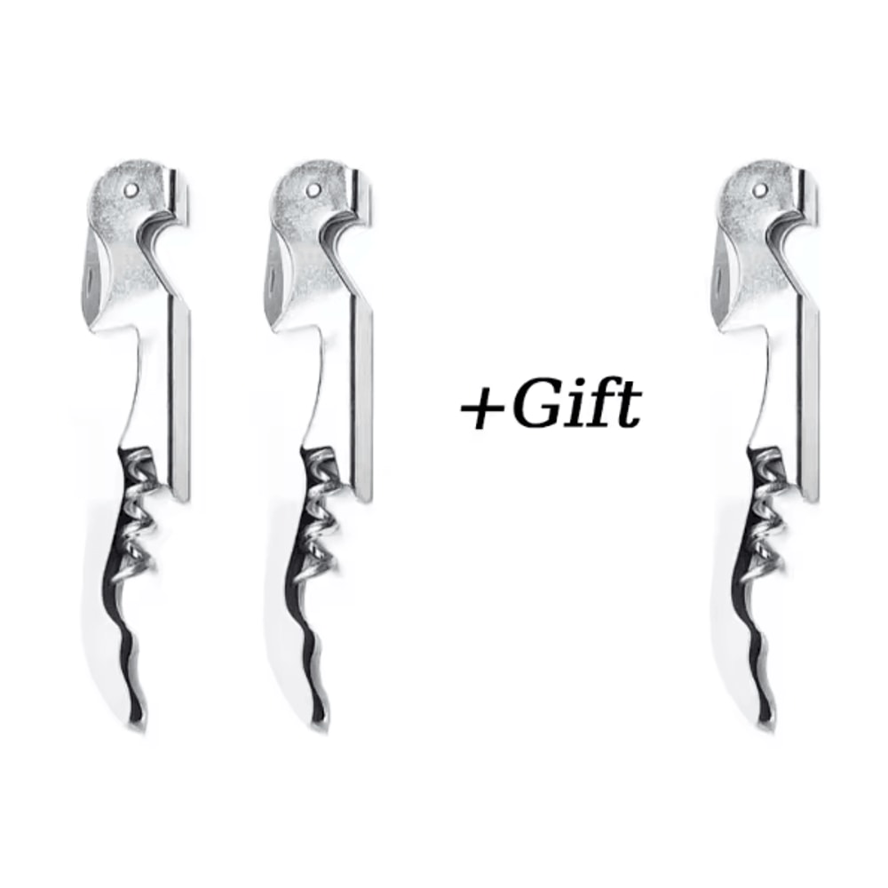 VinoEase 3in1 MultiFunction Wine Beer Bottle Opener With Corkscrew Foil Cutter Portable 10