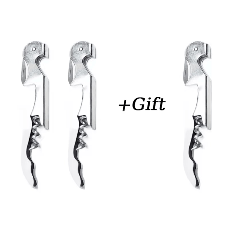 VinoEase 3in1 MultiFunction Wine Beer Bottle Opener With Corkscrew Foil Cutter Portable 10