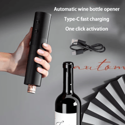 vinoswift automatic wine opener usb rechargeable electric corkscrew one-touch bottle opener for home & bar