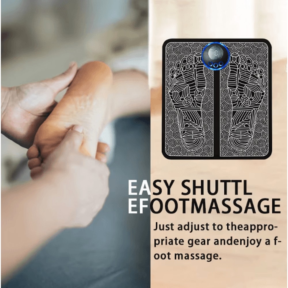 RelaxPulse EMS Electric Foot Massager Pad Portable Muscle Stimulation Mat For Circulation Full Bod 4