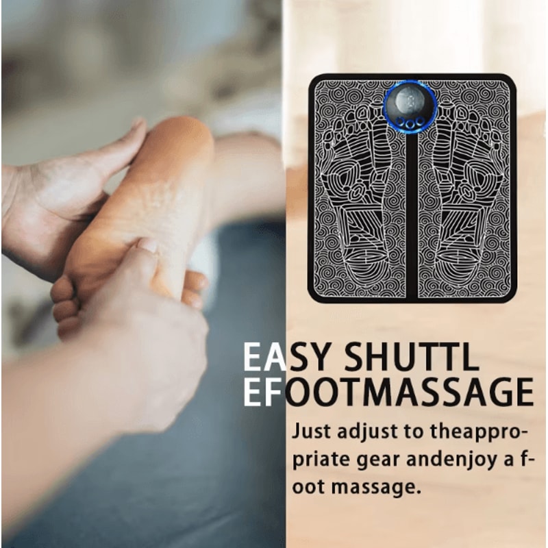 RelaxPulse EMS Electric Foot Massager Pad Portable Muscle Stimulation Mat For Circulation Full Bod 4