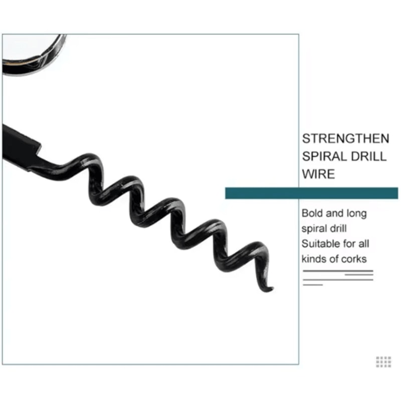 VinoPro Stainless Steel Waiters Corkscrew 3in1 Wine Beer Bottle Opener With Foil Cutter Profession 4