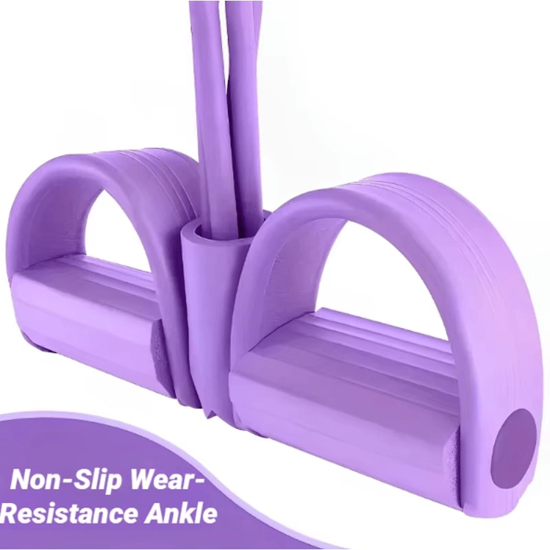 FlexCore 4Tube Pedal Resistance Band Multifunction Yoga Tension Rope For Full Body Home Workout Tra 4