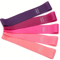 FlexTone 5Piece Pink Resistance Bands Set Glute Leg Workout Elastic Loop Bands For Home Fitness Tr 4