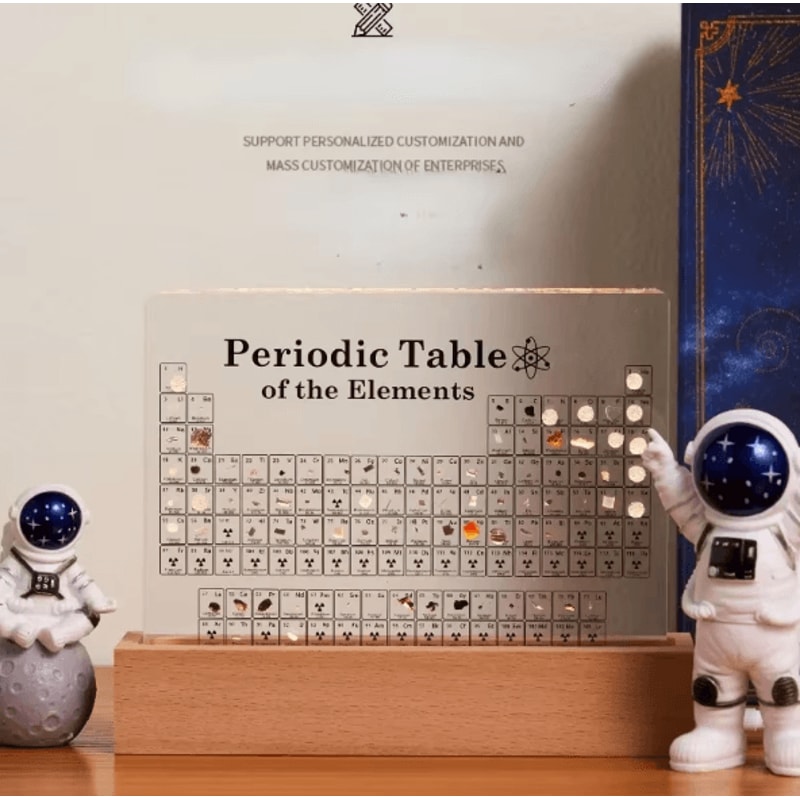 Acrylic Periodic Table Display Cube Premium Science Desk Decor Chemistry Gift 1