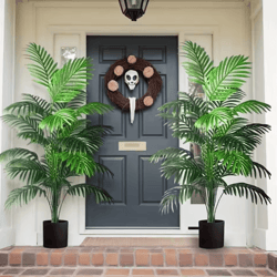 24-leaf areca palm artificial plant – lush potted indoor greenery decor