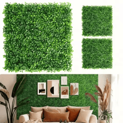 10pcs artificial grass wall panels – boxwood hedge greenery backdrop for indoor outdoor topiary wall decor
