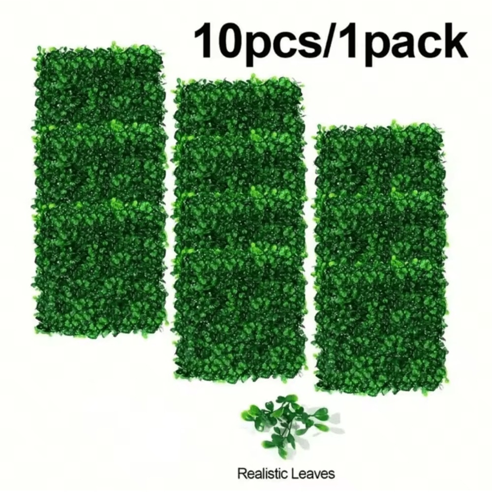 10PCS Artificial Grass Wall Panels Boxwood Hedge Greenery Backdrop For Indoor Outdoor Topiary Wall 1
