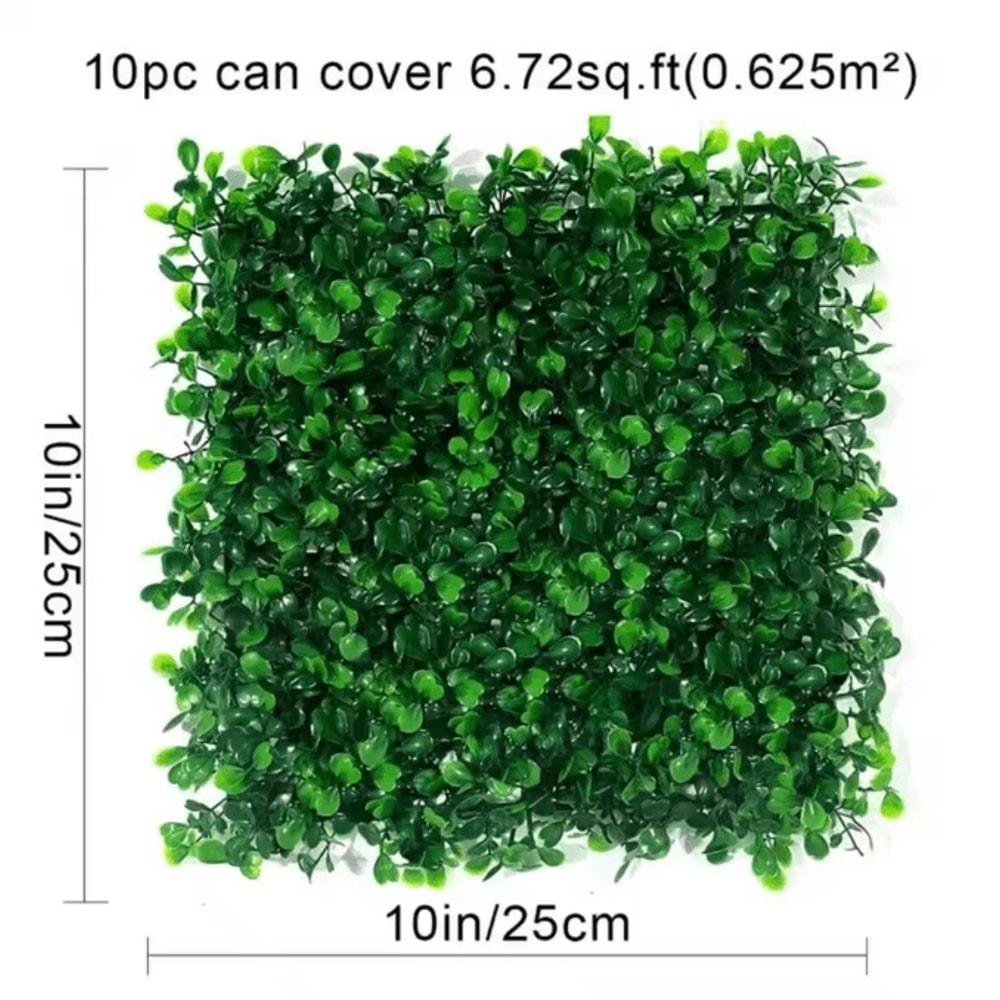 10PCS Artificial Grass Wall Panels Boxwood Hedge Greenery Backdrop For Indoor Outdoor Topiary Wall 5