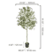 SucceBuy Artificial Olive Tree 46FT Realistic Faux Olive Tree Indoor With AntiTip Base LowMainten 6