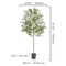 SucceBuy Artificial Olive Tree 46FT Realistic Faux Olive Tree Indoor With AntiTip Base LowMainten 6