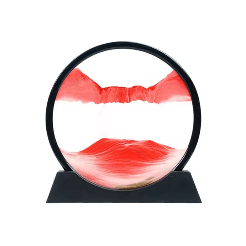3D Moving Sand Art Picture Round Glass Quicksand Flowing Sand Frame For Relaxing Home Office Decor 6