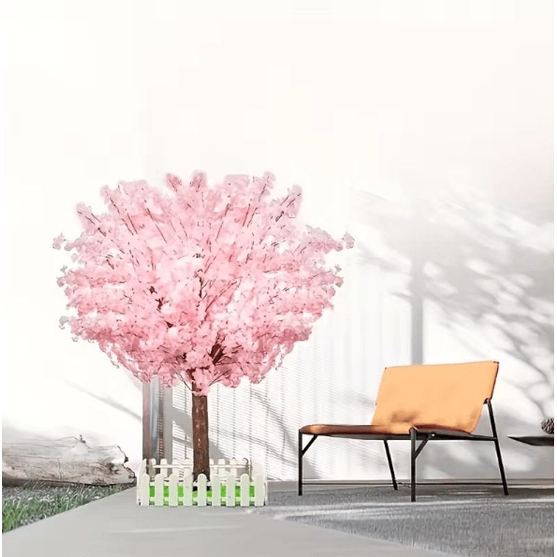 Handmade Artificial Cherry Blossom Tree Pink Sakura Faux Tree Indoor Outdoor Wedding Decor 46FT 5