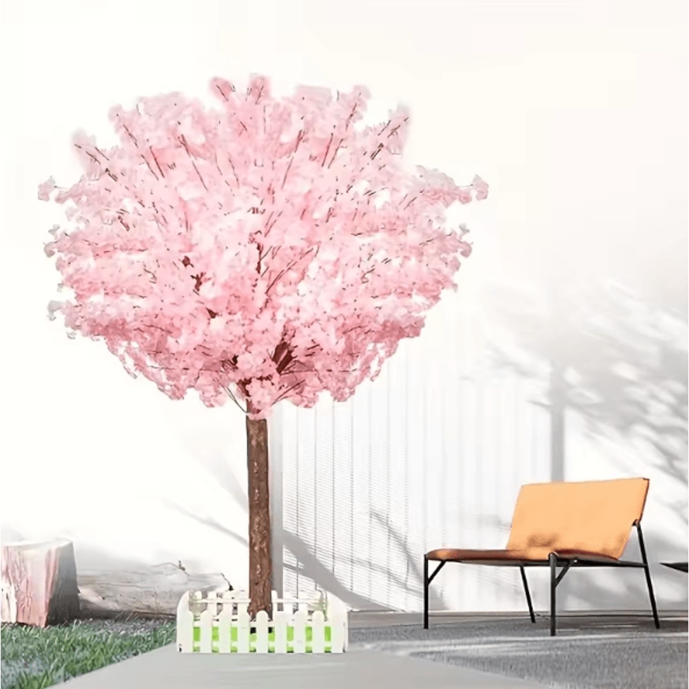 Handmade Artificial Cherry Blossom Tree Pink Sakura Faux Tree Indoor Outdoor Wedding Decor 46FT 6