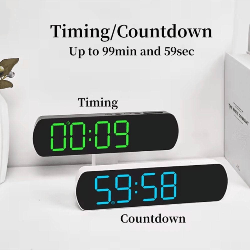 Multifunction LED Digital Alarm Clock AutoDimmable Temperature Humidity Desk Clock With Dual Alar 1