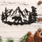Rustic Metal Bear Wall Decor Cabin Lodge Forest Animal Wall Art For Home Outdoor Spaces 0