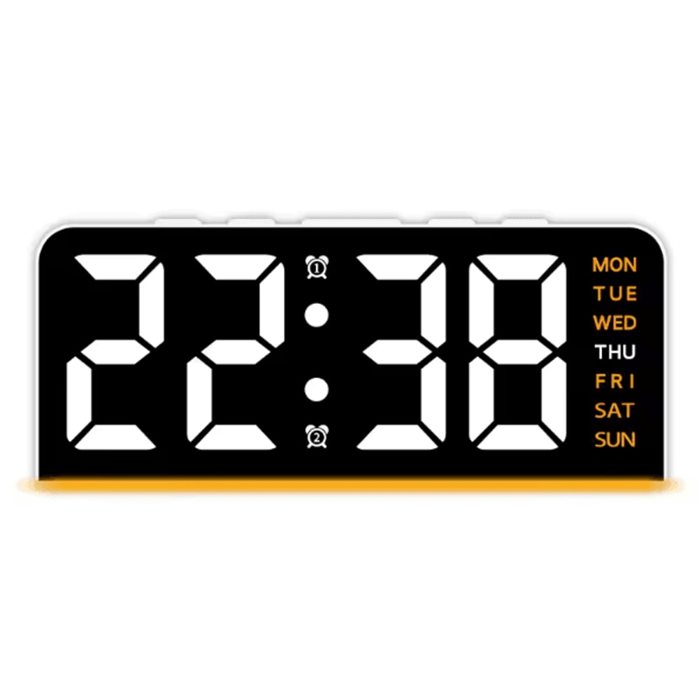 Modern LED Digital Alarm Clock Temperature Display Desk Clock With Night Light Snooze Backlight 11