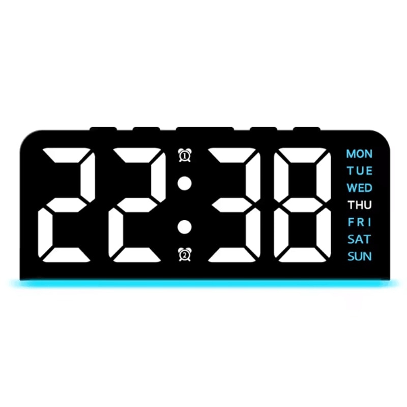 Modern LED Digital Alarm Clock Temperature Display Desk Clock With Night Light Snooze Backlight 5