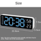 Large LED Digital Wall Clock Temperature Humidity Display AutoDimming Big Display Alarm Clock Wit 4