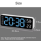 Large LED Digital Wall Clock Temperature Humidity Display AutoDimming Big Display Alarm Clock Wit 4
