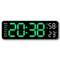 Large LED Digital Wall Clock Temperature Humidity Display AutoDimming Big Display Alarm Clock Wit 5