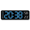 Large LED Digital Wall Clock Temperature Humidity Display AutoDimming Big Display Alarm Clock Wit 6