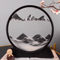 3D Moving Sand Art Picture Round Glass Quicksand Flowing Sand Frame For Relaxing Home Office 6
