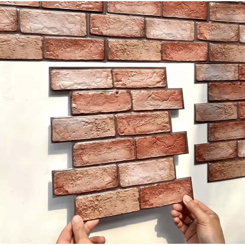 10PCS 3D Wall Stickers PVC Peel And Stick Wall Panels For Kitchen Living Room TV Background Decor 0