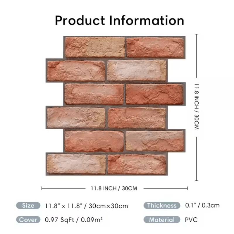 10PCS 3D Wall Stickers PVC Peel And Stick Wall Panels For Kitchen Living Room TV Background Decor 4