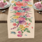 Spring Watercolor Floral Table Runner Butterfly Linen Table Decor For Dining Wedding Party Settin 2
