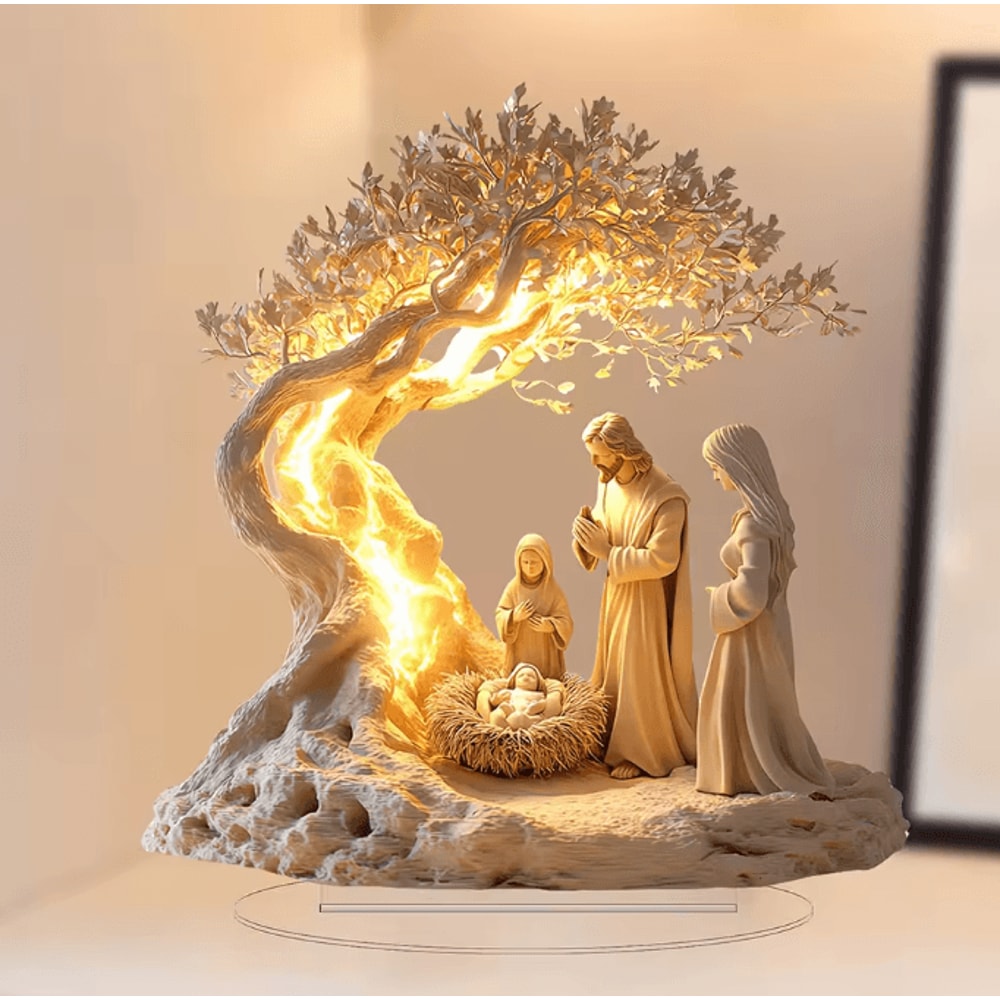 Acrylic Tree Of Life Family Statue Symbolic Family Ornament Desktop Decor For Home Gift Giving 2