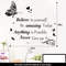 Inspirational Butterfly Wall Stickers Motivational Peel Stick Wall Quotes For Bedroom Office Liv 3