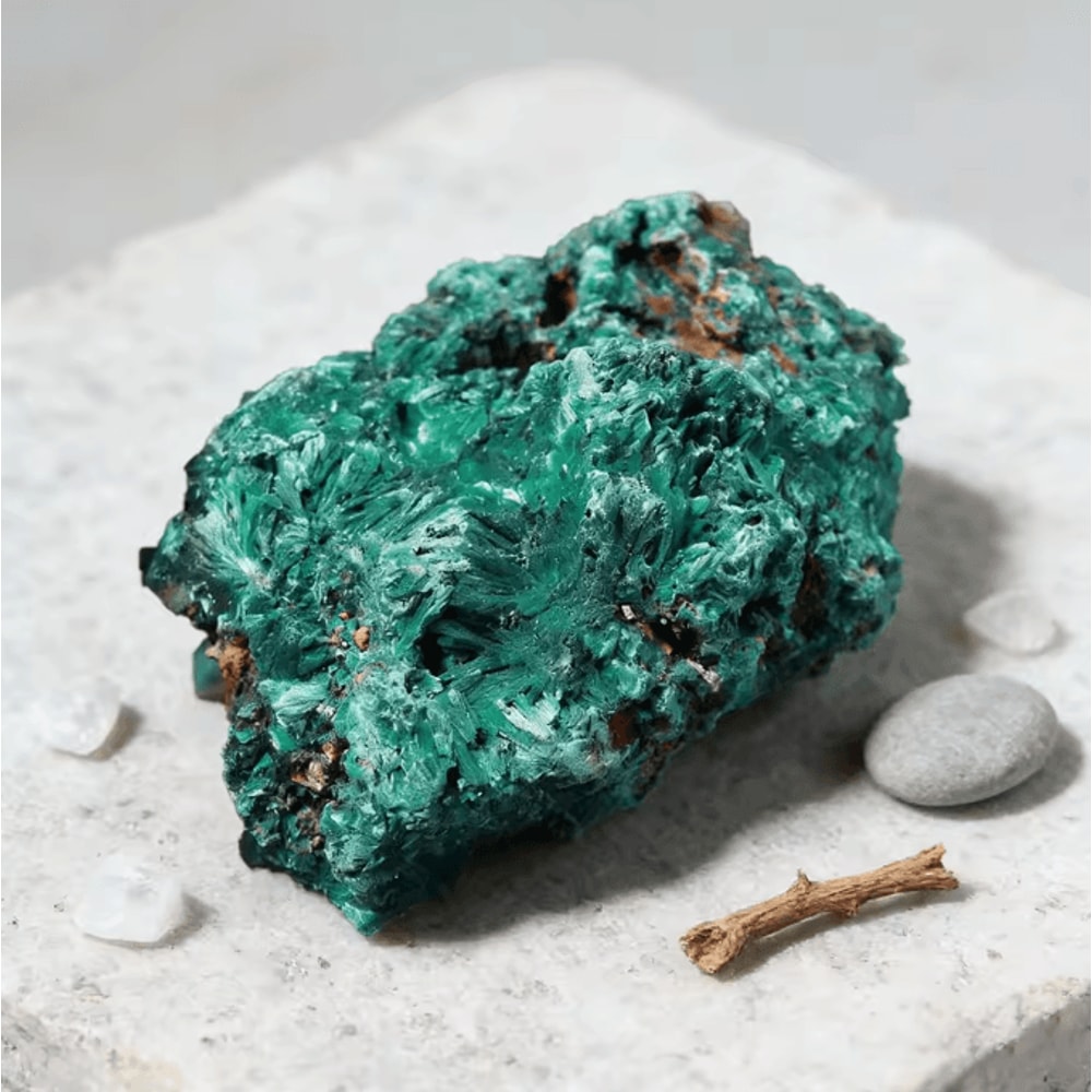 Natural Raw Malachite Crystal Deep Green Rough Mineral Specimen For Home Decor Energy Display 2
