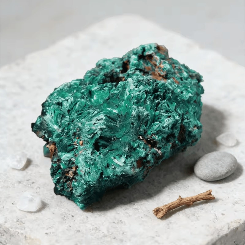 Natural Raw Malachite Crystal Deep Green Rough Mineral Specimen For Home Decor Energy Display 2