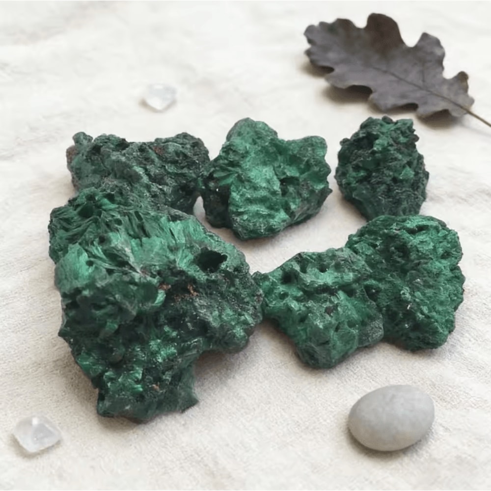 Natural Raw Malachite Crystal Deep Green Rough Mineral Specimen For Home Decor Energy Display 3