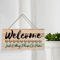 Rustic Wooden Welcome Wall Hanging Farmhouse Welcome Sign Plaque For Home Entryway Living Room De 0