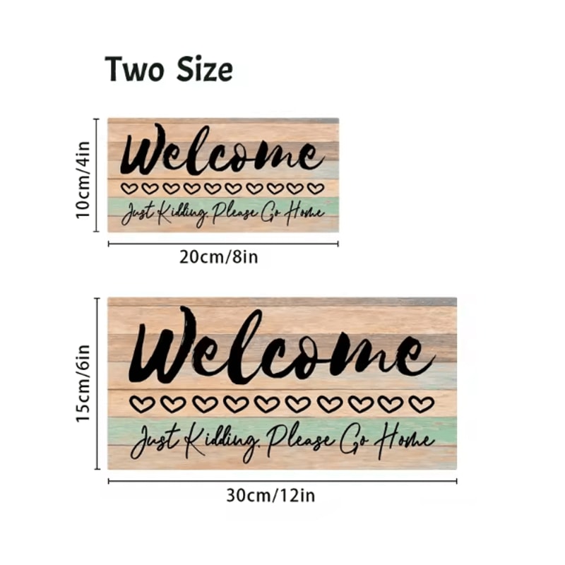 Rustic Wooden Welcome Wall Hanging Farmhouse Welcome Sign Plaque For Home Entryway Living Room De 3
