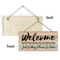 Rustic Wooden Welcome Wall Hanging Farmhouse Welcome Sign Plaque For Home Entryway Living Room De 4