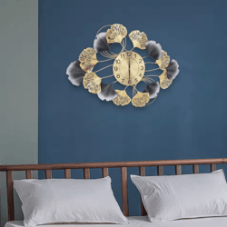 large modern gold wall clock – luxury creative oversized wall art clock for living room decor