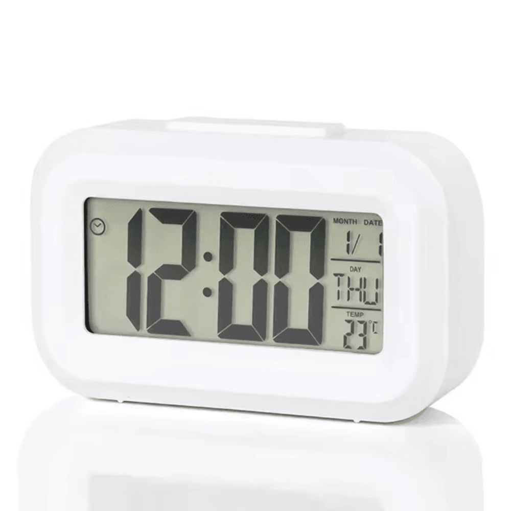 Multifunction LED Digital Alarm Clock Backlight Desk Clock With Temperature Calendar Snooze 5