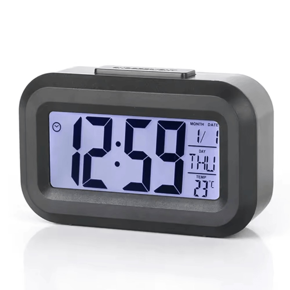 Multifunction LED Digital Alarm Clock Backlight Desk Clock With Temperature Calendar Snooze 6