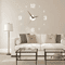 Large DIY 3D Wall Clock Modern Acrylic Mirror Frameless Wall Clock Decor For Living Room Home 0