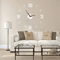 Large DIY 3D Wall Clock Modern Acrylic Mirror Frameless Wall Clock Decor For Living Room Home 0